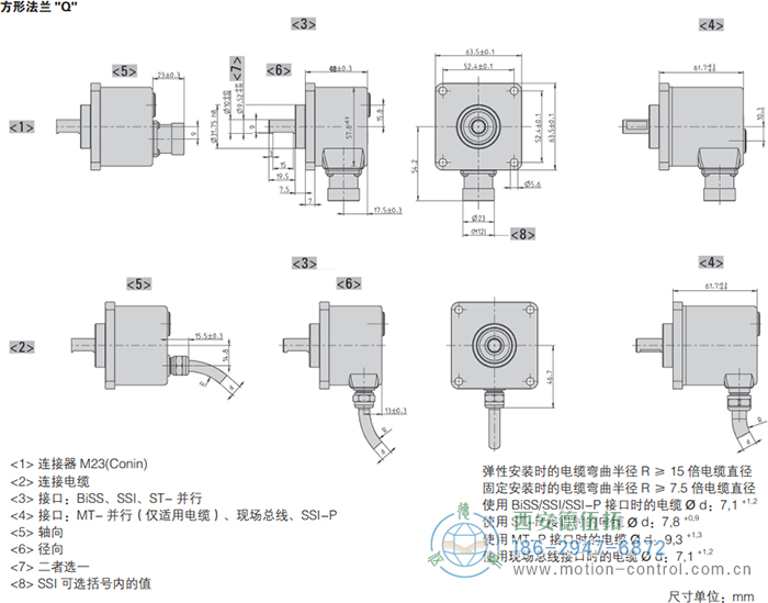 AC58-SSI-P光電絕對(duì)值通用編碼器(方形法蘭Q) - 西安德伍拓自動(dòng)化傳動(dòng)系統(tǒng)有限公司