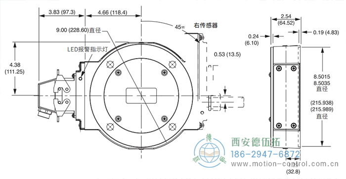 AV850磁式增量重載編碼器外形及安裝尺寸 - 西安德伍拓自動(dòng)化傳動(dòng)系統(tǒng)有限公司