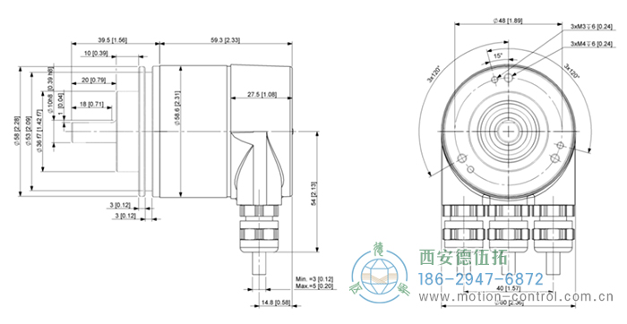 OCF絕對(duì)值防爆編碼器外形及安裝尺寸 - 西安德伍拓自動(dòng)化傳動(dòng)系統(tǒng)有限公司